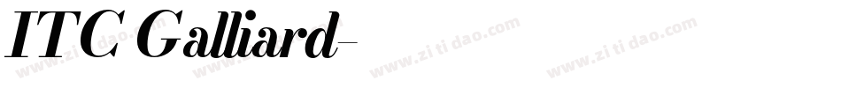 ITC Galliard字体转换